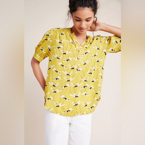 Anthropologie Emily Isabella Robina Blouse Size Large - Picture 4 of 8